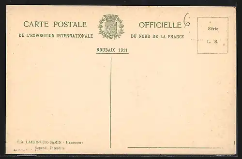 AK Roubaix, Exposition Internationale du Nord de la France 1911, La Porte Monumentale du Grand Palais des Industries