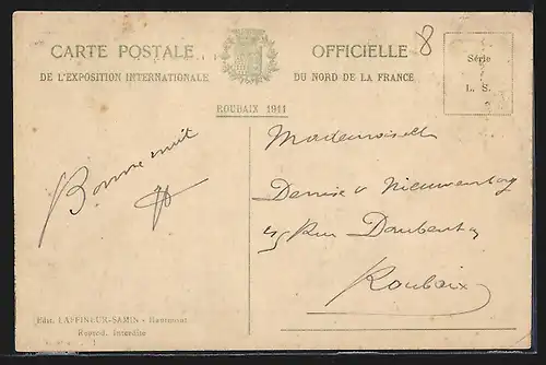 AK Roubaix, Exposition Internationale du Nord de la France 1911, Le Palais des Pays-Bas