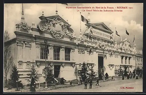 AK Roubaix, Exposition Internationale du Nord de la France 1911, Le Grand Palais des Industries Diverses, Ausstellung