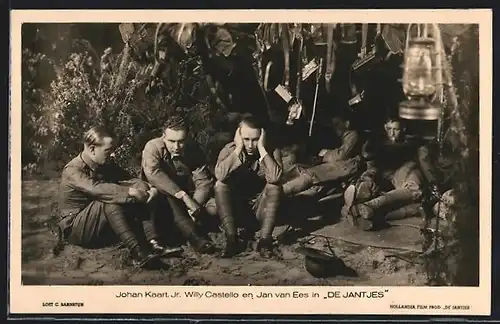 AK De Jantjes, Szene mit Johan Kaart Jr., Willy Castello und Jan van Ees