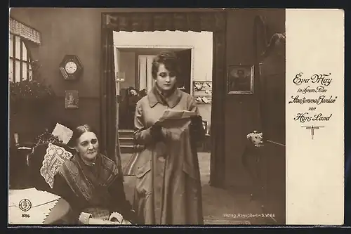 AK Schauspielerin Eva May in ihrem Film Staatsanwalt Jordan, Filmszene