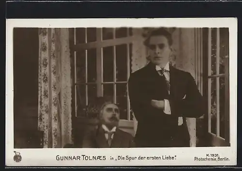 AK Schauspieler Gunnar Tolnaes in einer Filmszene im Film Die Spur der ersten Liebe
