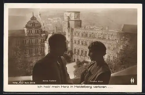 AK Ich hab` mein Herz in Heidelberg verloren, Filmszene mit Dorothea Wieck