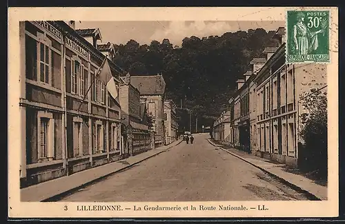 AK Lillebonne, La Gendarmerie et la Route Nationale