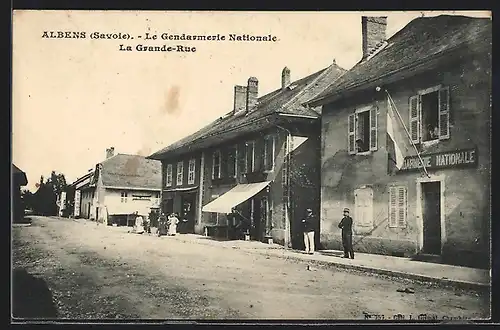 AK Albens, La Gendarmerie Nationale, La Grande Rue