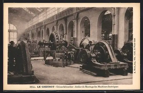 AK Le Creusot, Usines Schneider, Atelier de Montage des Machines électriques