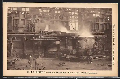 AK Le Creusot, Usines Schneider, Four à acier Martin Siemens