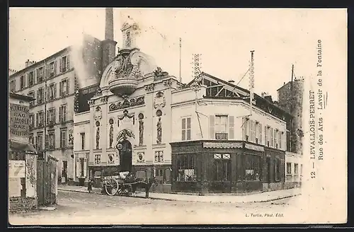 AK Levallois-Perret, Rue des Arts, Lavoir de la Fontaine