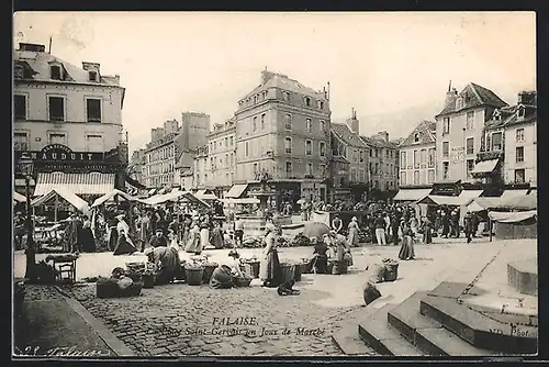 AK Falaise, Place Saint-Gervais, un Jour de Marché
