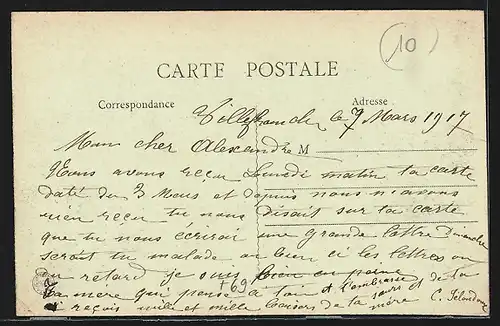 AK Villefranche, Un coin du Marché