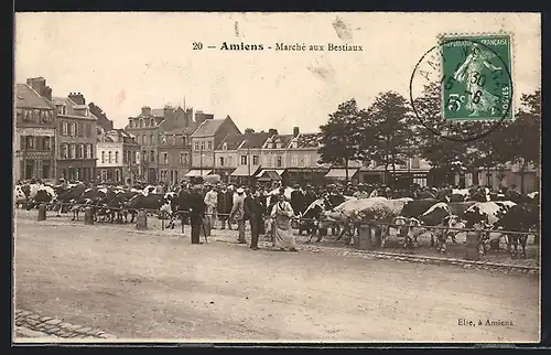 AK Amiens, Marché aux Bestiaux