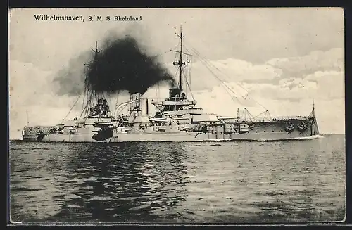 AK S.M.S. Rheinland, Kriegsschiff