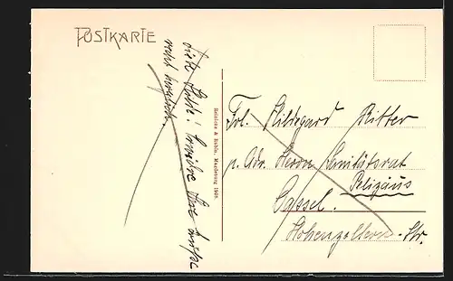 AK Weimar / Thür., Abendstimmung am Hoftheater