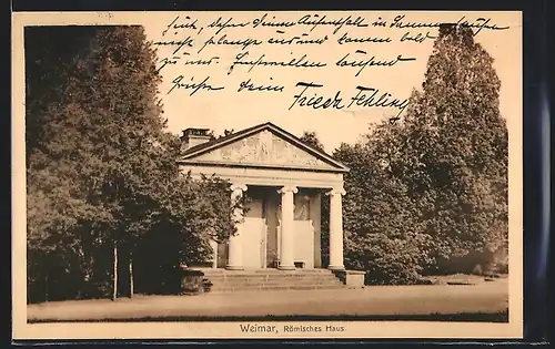 AK Weimar / Thür., Römisches Haus