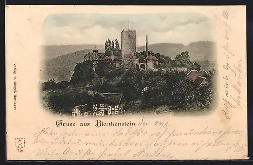 AK Blankenstein / Hattingen, Fachwerkhäuser und Burg