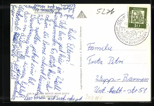 AK Wiehl /Oberbergischer Kreis, Ansicht der Jugendherberge