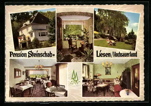 AK Liesen /Hochsauerland, Pension Steinschab Elisabeth Laumeier, Innenansichten