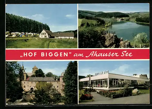 AK Attendorn, Camping-Platz Hof Biggen, Hallenbad, Schloss