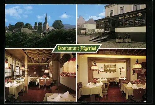 AK Lohmar, Restaurant Jägerhof W. u. E. Schwamborn, Hauptstrasse 35, Innenansichten