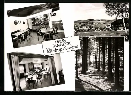 AK Blintrop, Gasthof-Pension Haus Tanneck Josef Schulte, Kapellenweg, Innenansichten
