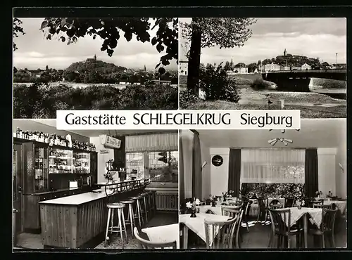 AK Siegburg, Gaststätte Schlegelkrug, Ortspanoramen