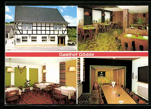 AK Eslohe-Nichtinghausen, vier Ansichten vom Gasthof Gödde