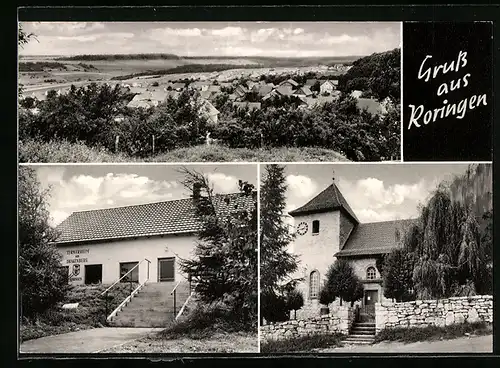 AK Roringen, Teilansicht, Turnverein am Drakenberg, Kirche