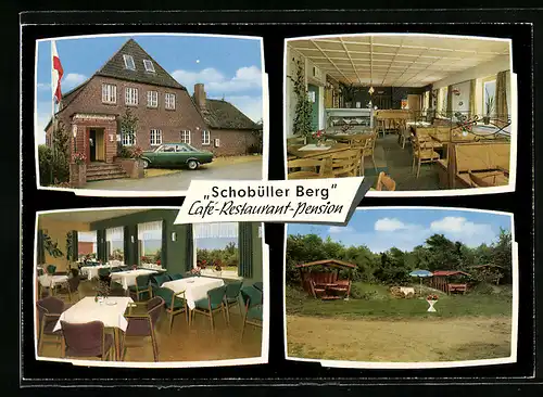 AK Schobüll-Husum, Cafe-Restaurant-Pension Schobüller Berg, Innenansichten