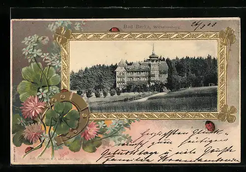 Passepartout-Lithographie Bad Berka, Hotel Wilhelmsburg