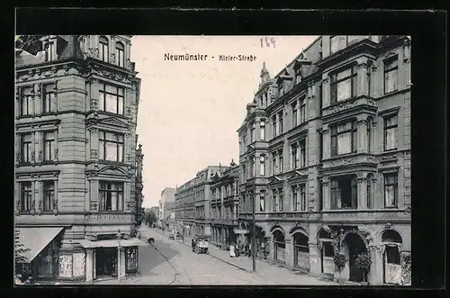 AK Neumünster, Blick in die Kieler Strasse