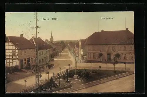 AK Elze i. Hann., Hauptstrasse mit Deutschem Haus