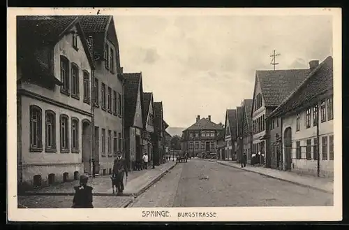 AK Springe, Blick in die Burgstrasse