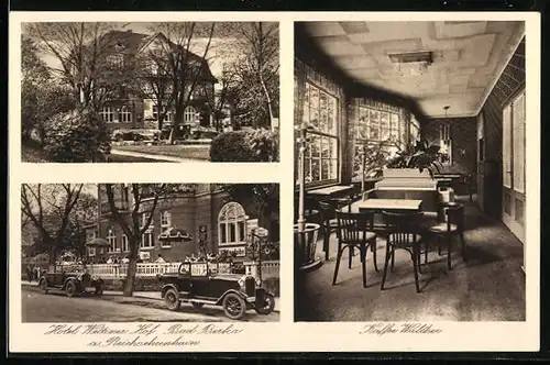 AK Bad Berka, Hotel Wettiner Hof, Café Walther