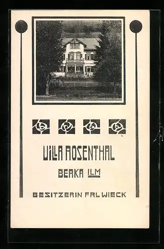 AK Berka an der Ilm, Hotel Villa Rosental