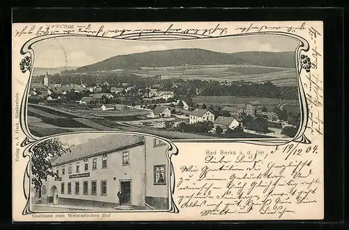 AK Bad Berka a. d. Ilm, Gasthaus zum Weimarischen Hof, Teilansicht