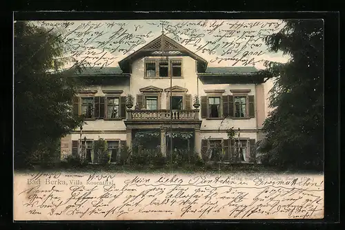 AK Bad Berka, Villa Rosental, Gartenansicht