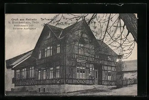 AK Rettwitz b. Blankenhain, Gasthaus Rettwitz