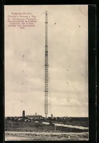 AK Eilvese b. Neustadt, Radio-Grossstation 1913