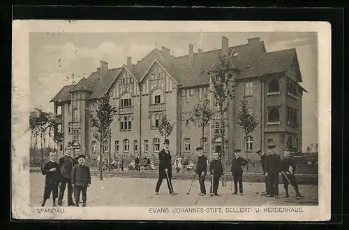 AK Berlin-Spandau, Evangelisches Johannes-Stift, Gellert-und Herderhaus