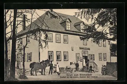 AK Bienstädt, Gasthof zu den LInden von Carl Friedrich