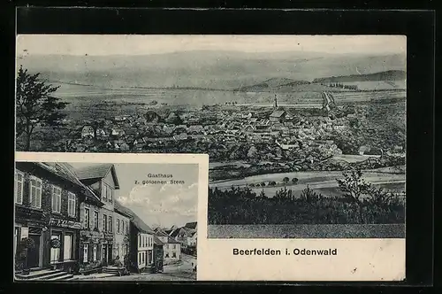 AK Beerfelden i. Odenwald, Gasthaus z. Goldenen Stern, Teilansicht