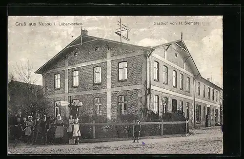 AK Nusse i. Lübeckschen, Gasthof von H. Siemers