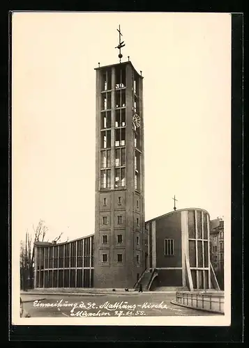 AK München, Einweihung der St. Matthäus-Kirche 1955