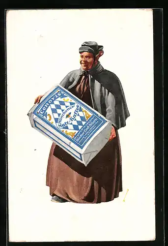 Künstler-AK München-Haidhausen, Cenovis Malz- und Hefe-Fabrik, Reklame für Malz-Kaffee