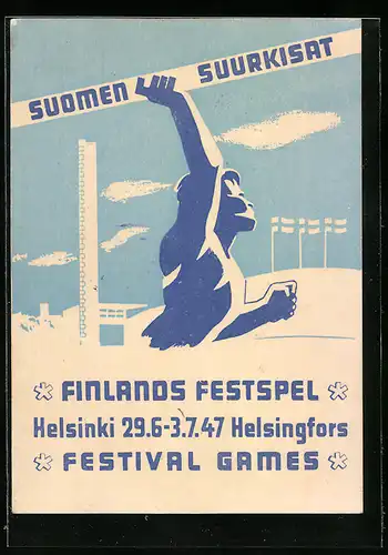 AK Helsingfors, Suomen Suurkisat, Festival Games 29.6.-3.7.1947, Speerwerfer