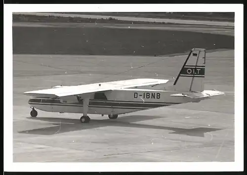 Fotografie Flugzeug Hochdecker, Passagierflugzeug der OLT, kennung D-IBNB