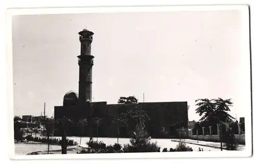 27 Fotografien Eldorado Photo, Ansicht Bagdad / Baghdad, Bahnhof, Postboot, Moschee, König Faisal Brücke, Serail Strasse