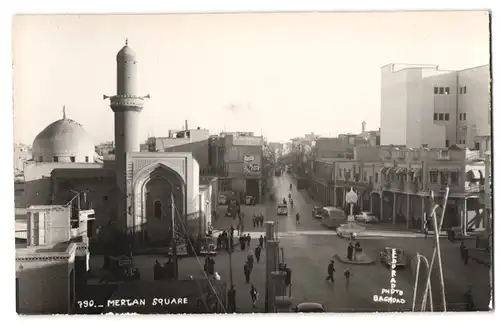 27 Fotografien Eldorado Photo, Ansicht Bagdad / Baghdad, Bahnhof, Postboot, Moschee, König Faisal Brücke, Serail Strasse