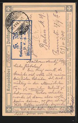 Künstler-AK Ran an den Feind!, nach einem Gemälde von C. Schön