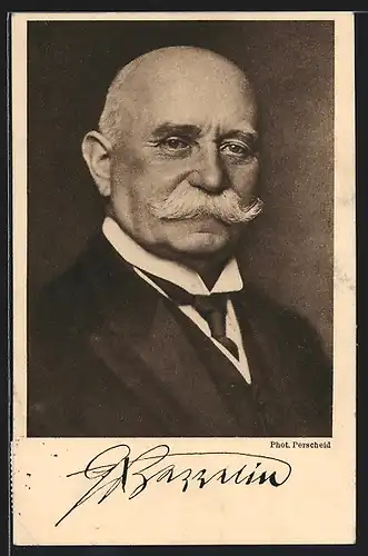 AK Portrait Graf von Zeppelin mit Schnurrbart